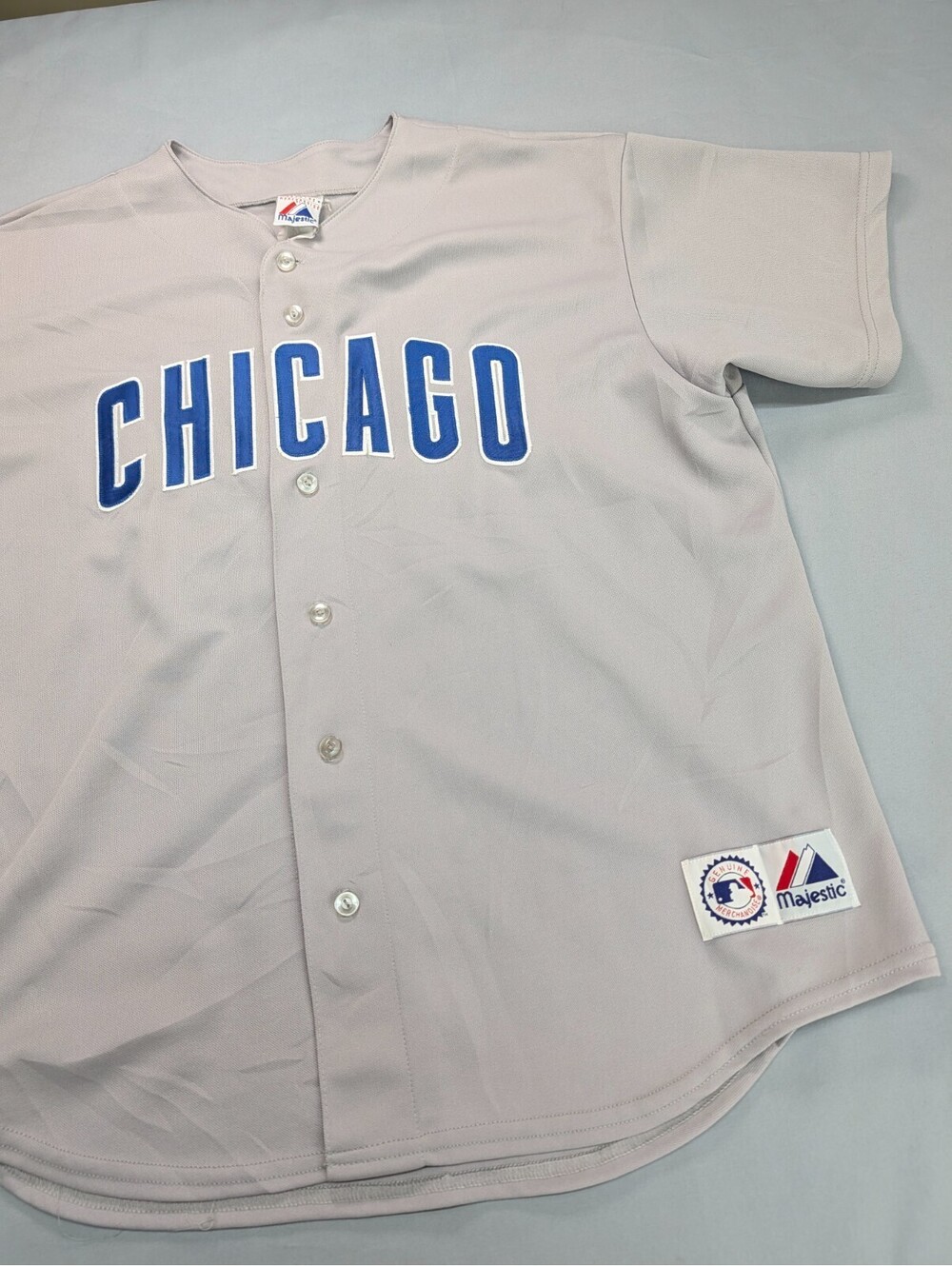 Chicago Cubs Mark Prior 22 Majestic MLB Jersey Gray 2XL